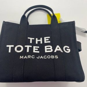 NEW! NWT Black Canvas Marc Jacobs The Tote Bag (Size M)